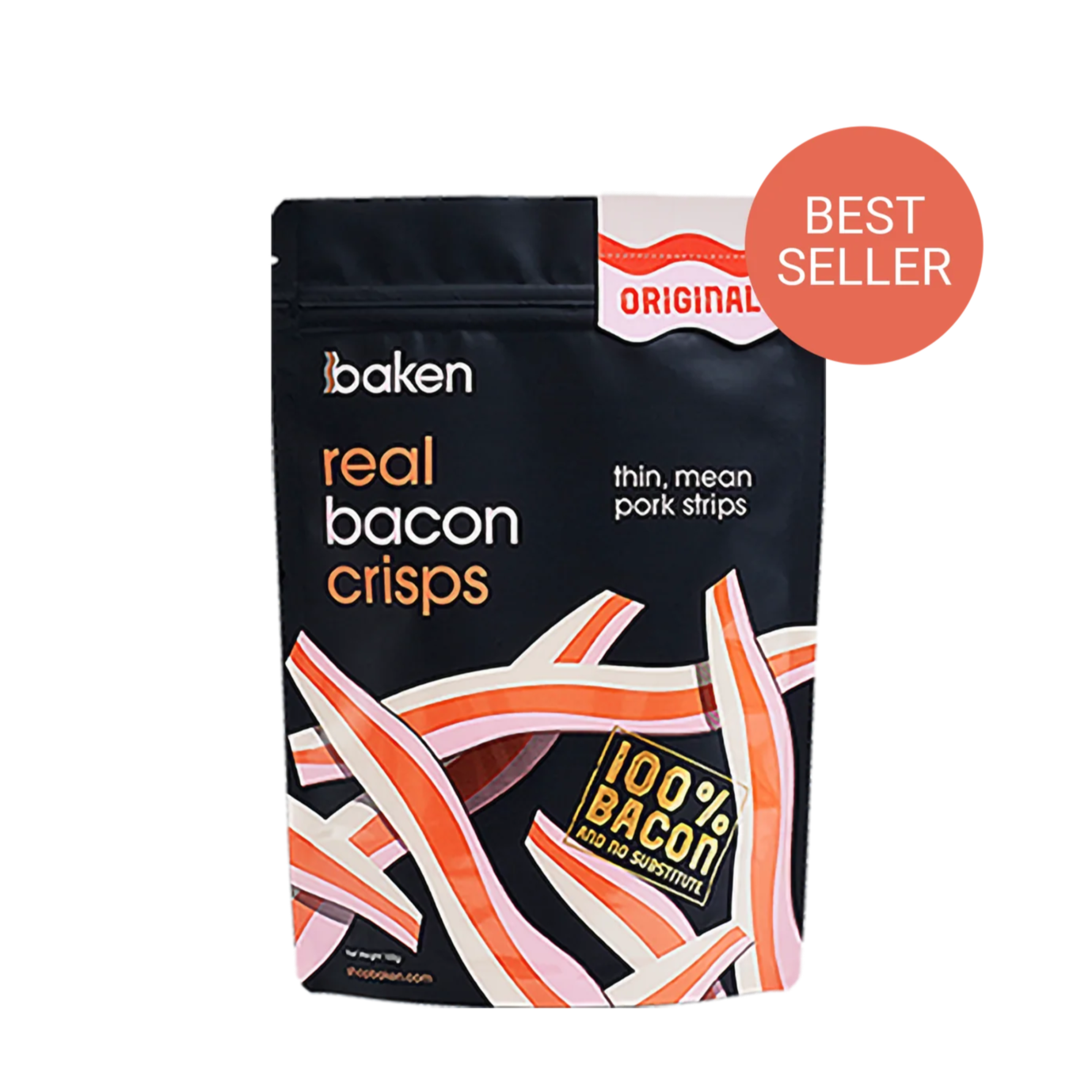 Baken Real Bacon Crisps 100g