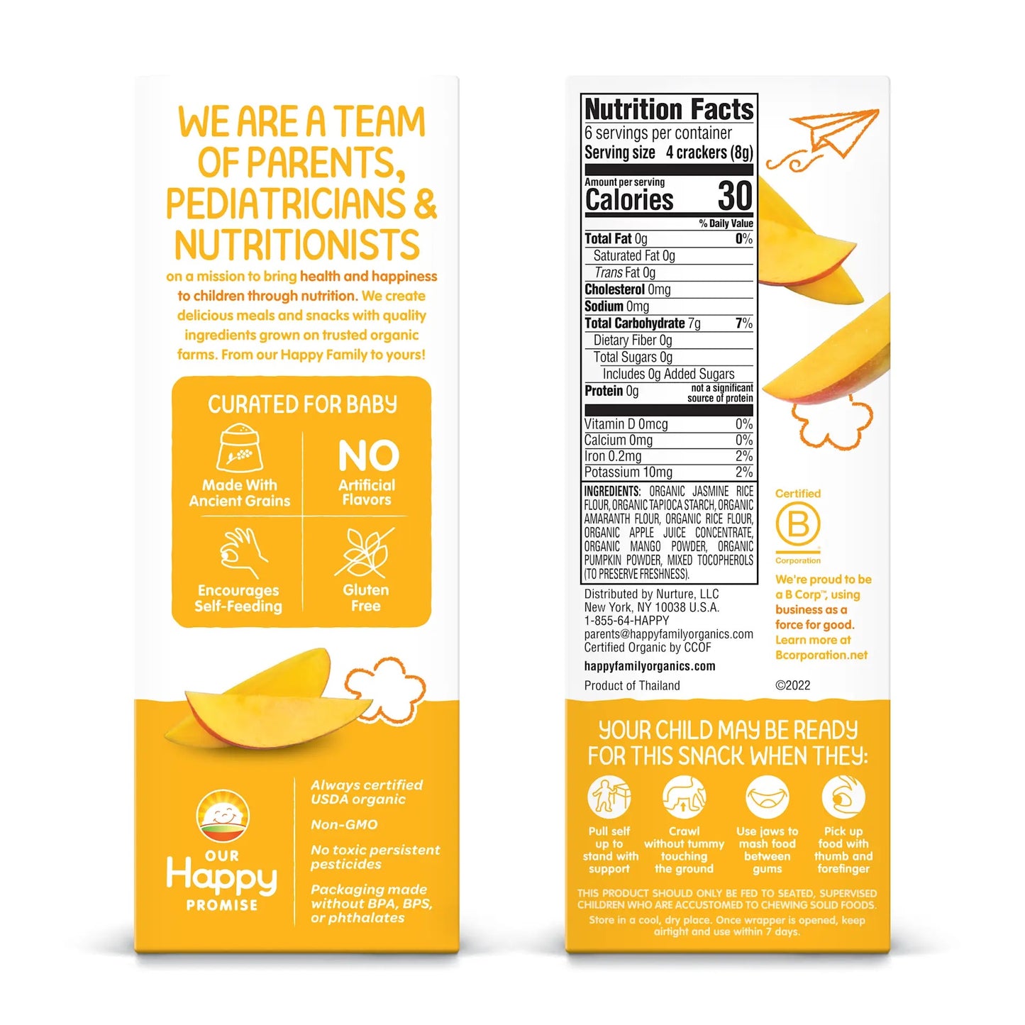 Happy Baby Organics Teether Crackers, 24 Wafers