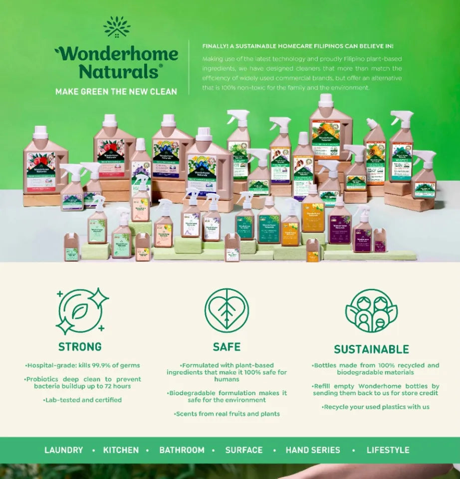 Wonderhome Naturals Dayap Lime & Lemongrass All-Purpose Surface Cleaner 300ml