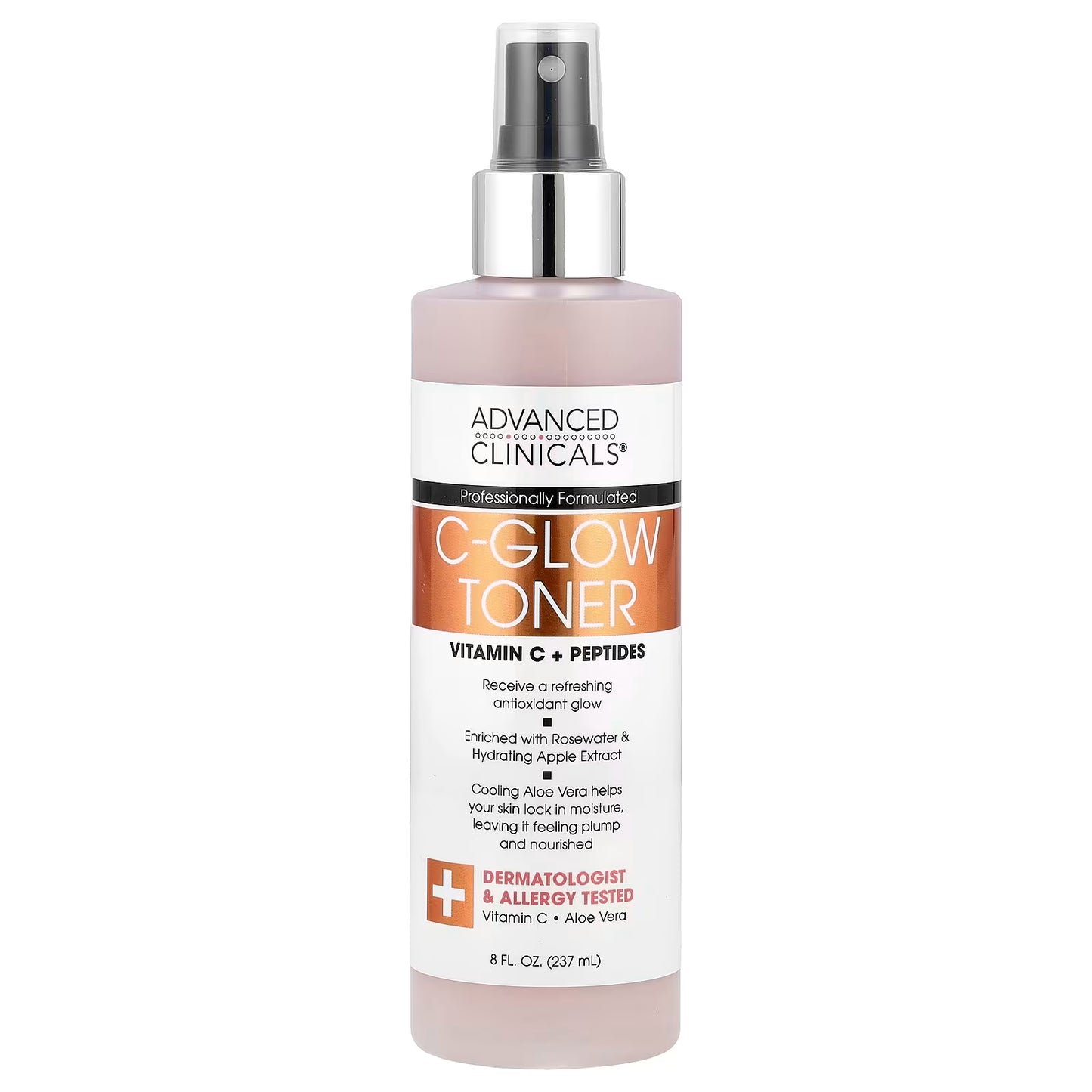 Advanced Clinicals C-Glow Toner Vitamin C + Peptides 237ml