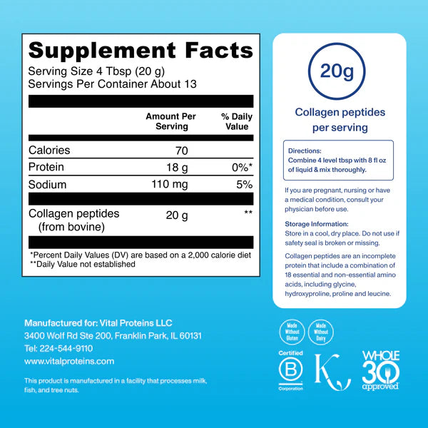 Vital Proteins Unflavored Collagen Peptides