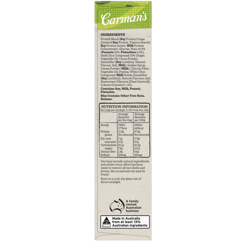 Carman's Protein Bars, Pistachio Delight 200g