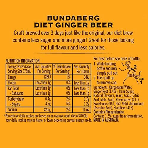 Bundaberg Diet Ginger Beer 375ml