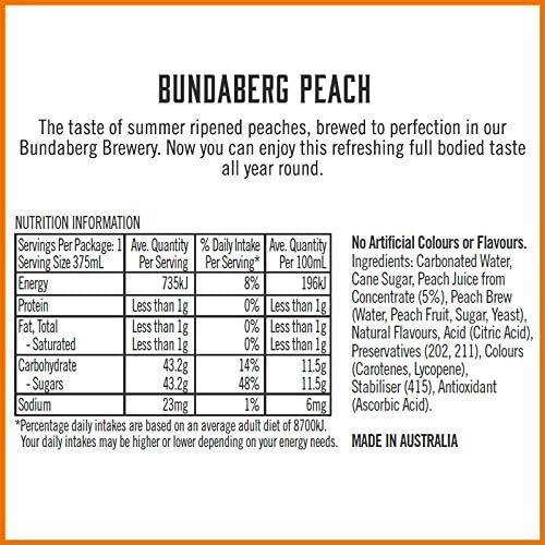 Bundaberg Peach Sparkling Drink 375ml