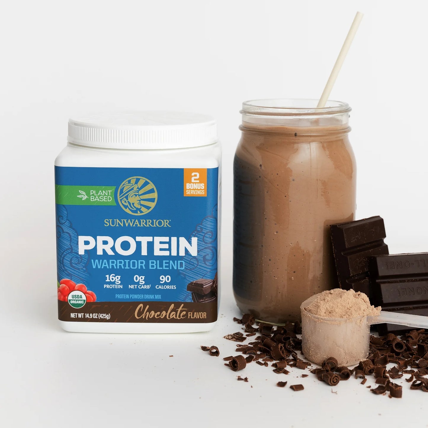 Sunwarrior Chocolate Warrior Blend Protein 425g