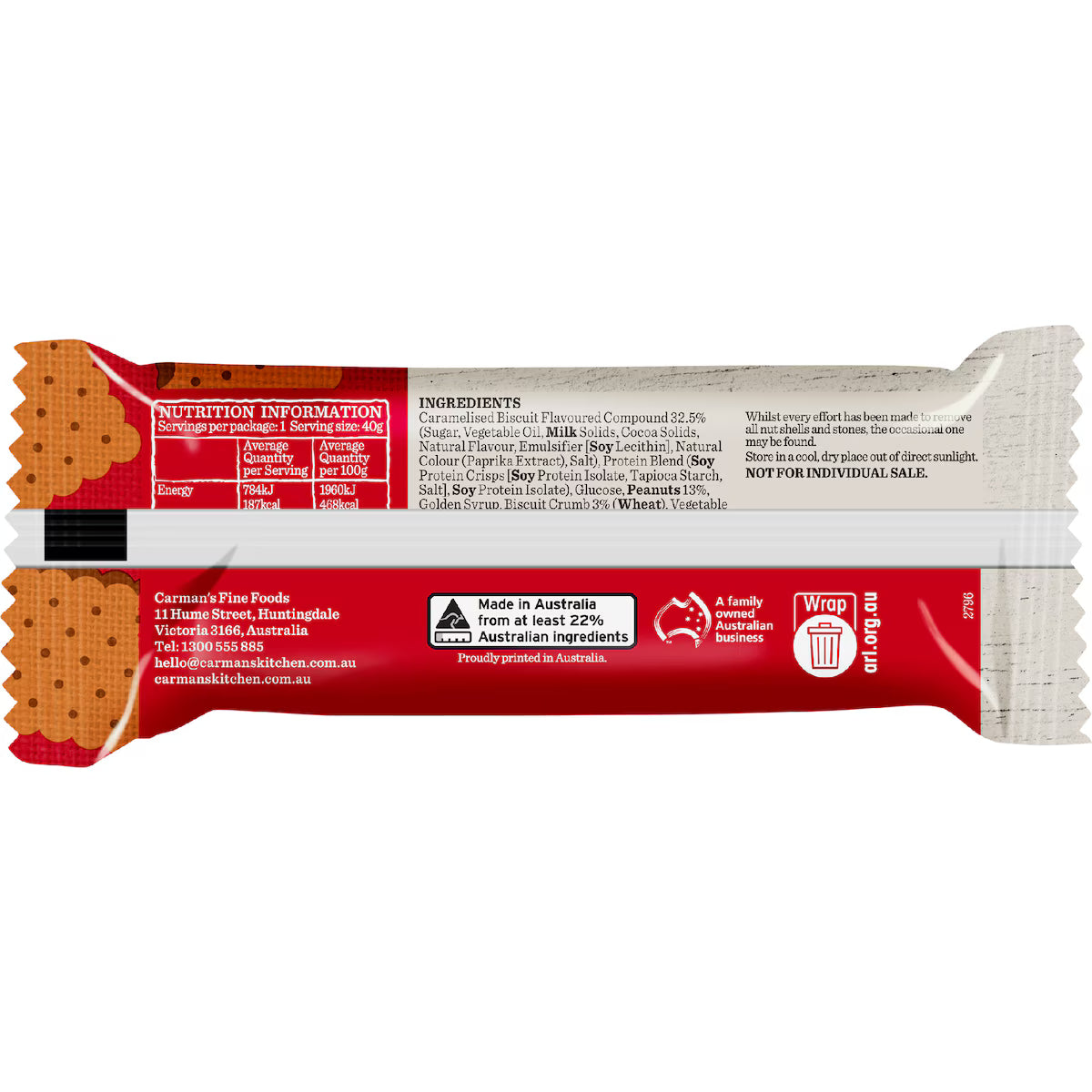 Carman's Protein Caramelised Biscuit, 5 Bars
