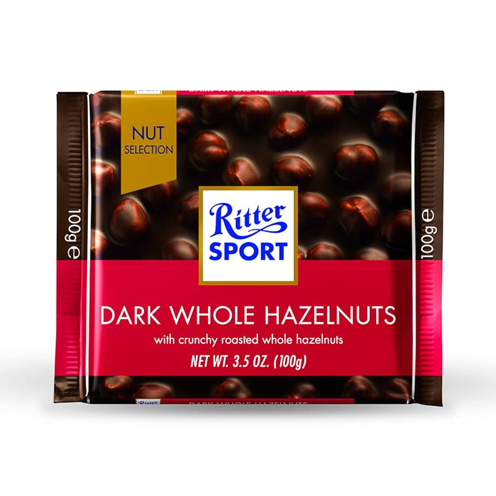 Ritter Sport Dark Chocolate w/ Whole Hazelnuts 100g