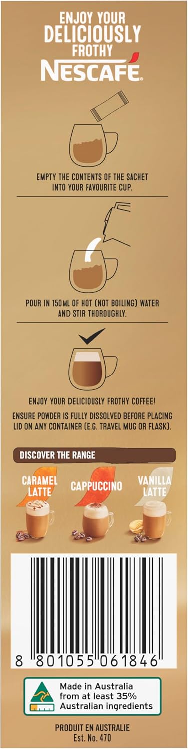 Nescafé Hazelnut Latte, 10 Sachets