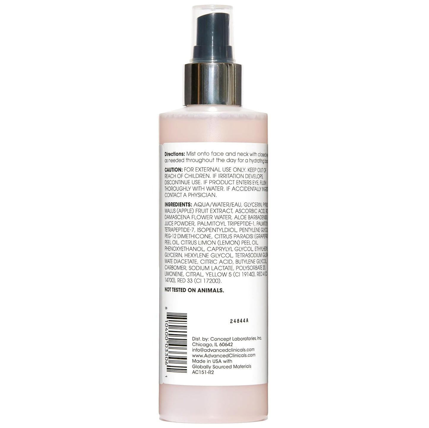 Advanced Clinicals C-Glow Toner Vitamin C + Peptides 237ml