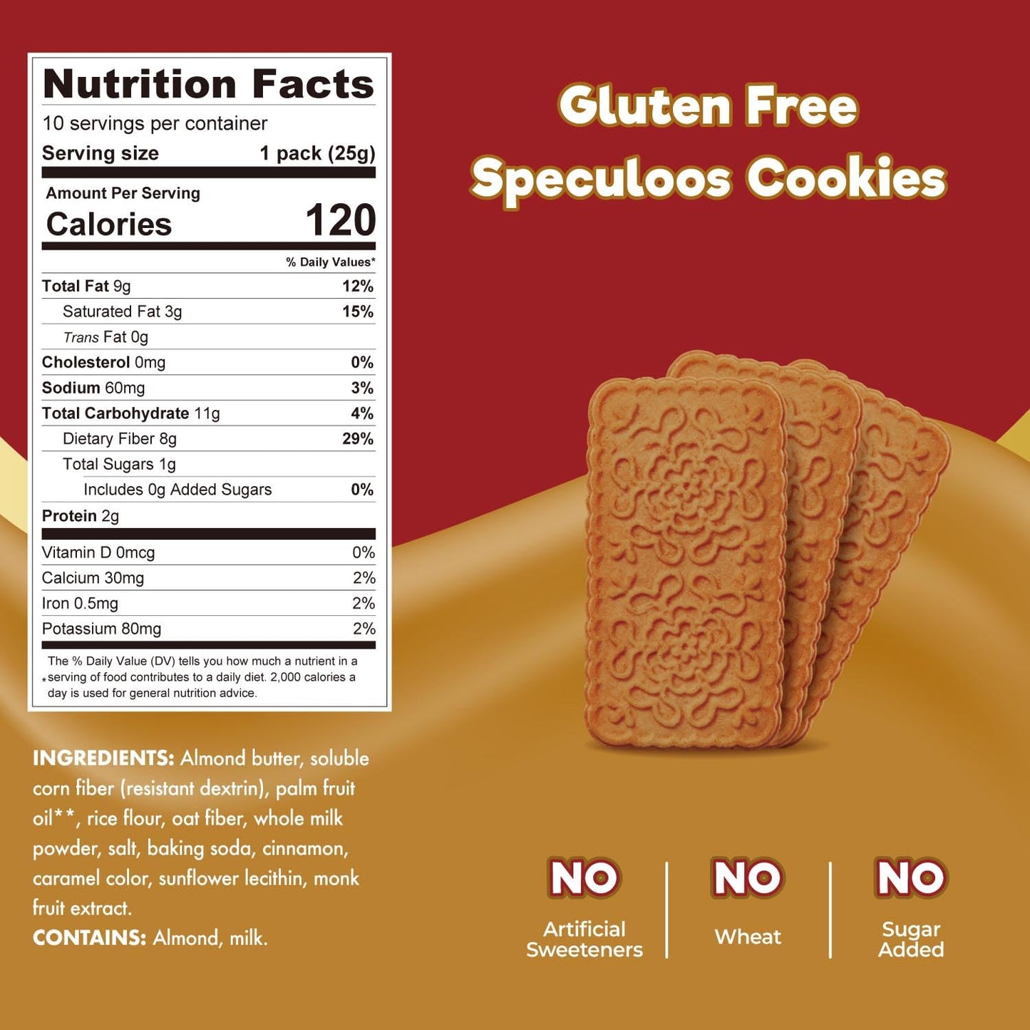 ChocZero Speculoos Spiced Crispy Cookies 250g