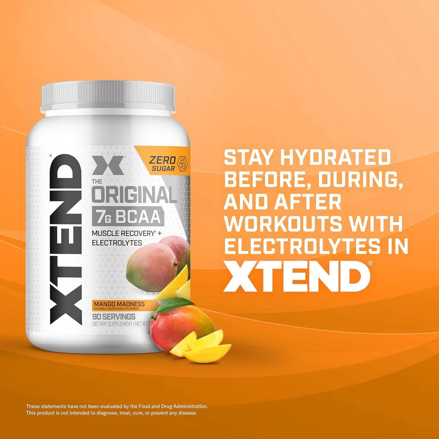 Xtend Original BCAA Powder Mango Madness, 30 Servings