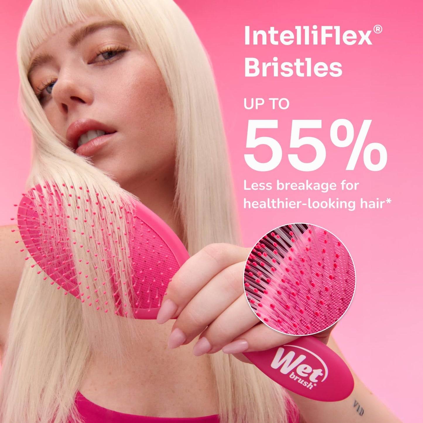 Wet Brush Original Hair Detangler, Dark Gray Leopard