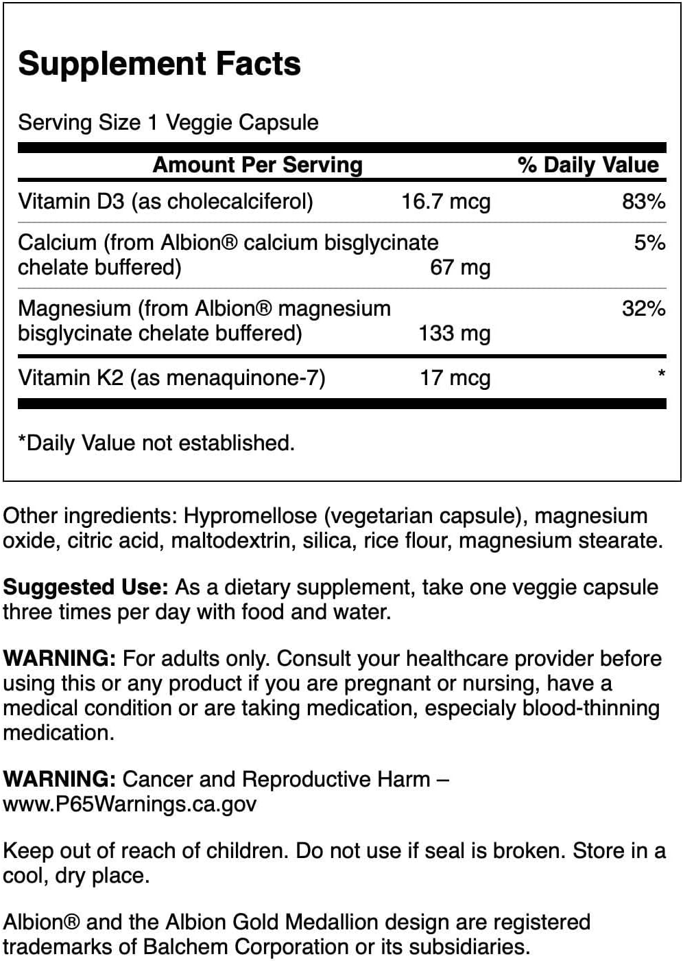 Swanson Albion Magnesium & Calcium, 90 Capsules