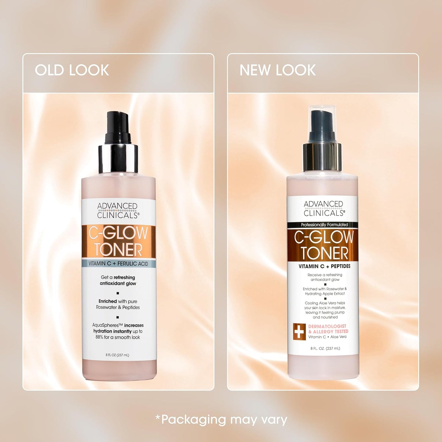 Advanced Clinicals C-Glow Toner Vitamin C + Peptides 237ml
