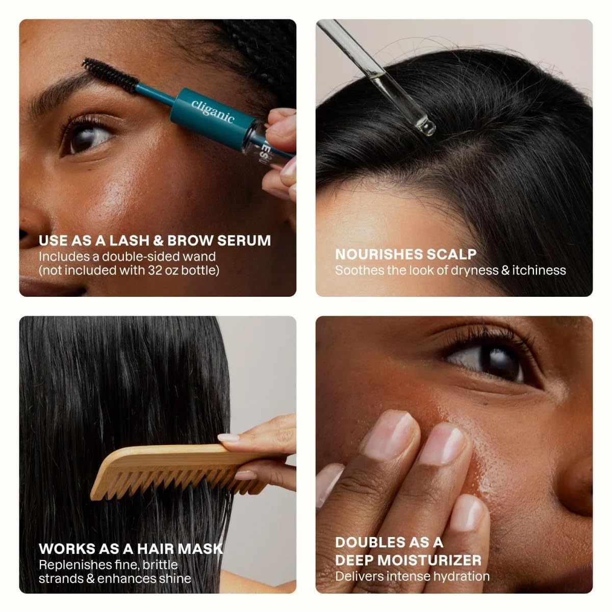 Cliganic Organic Castor Oil Lash & Brow Set 237ml