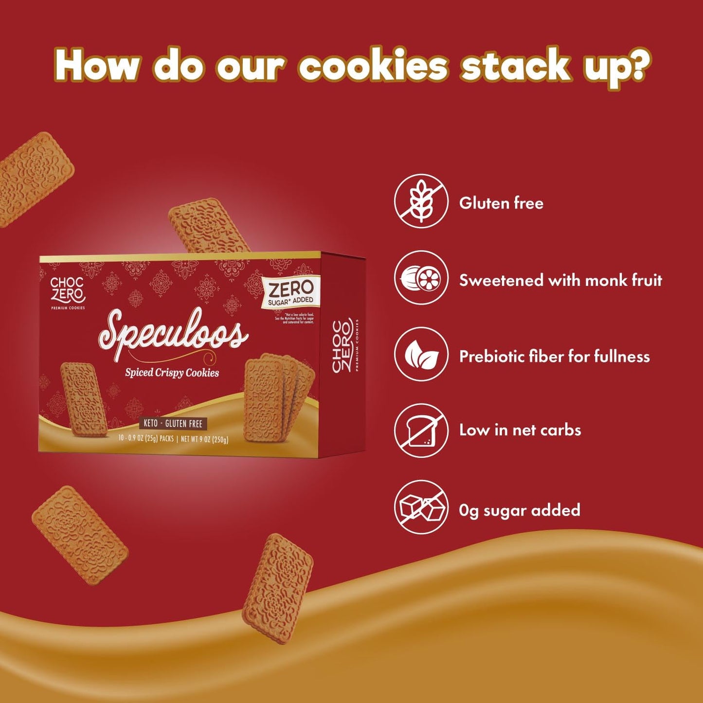 ChocZero Speculoos Spiced Crispy Cookies 250g