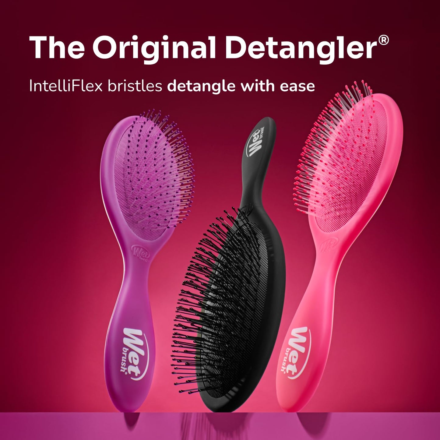 Wet Brush Original Hair Detangler, Dark Gray Leopard