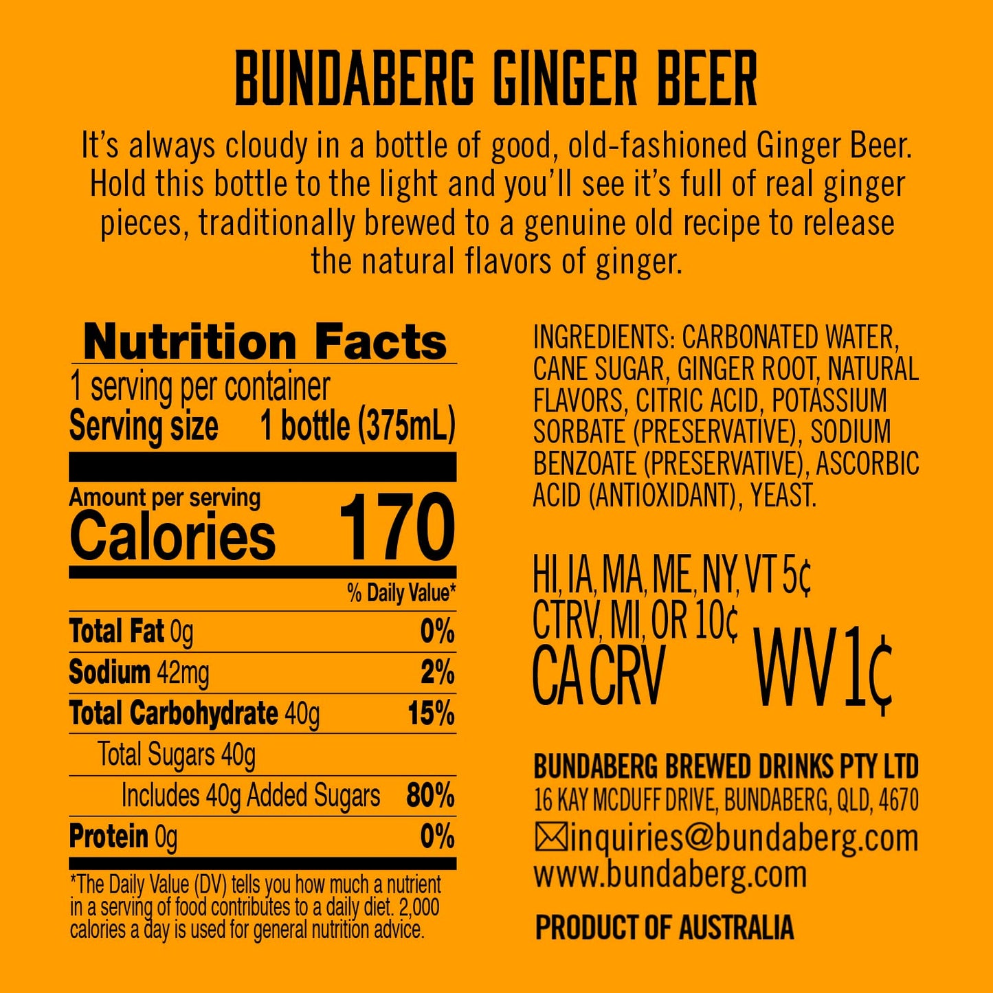 Bundaberg Ginger Beer 375ml