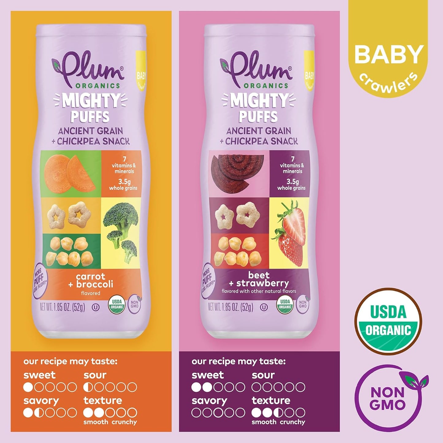 Plum Organics Mighty Puffs 52g