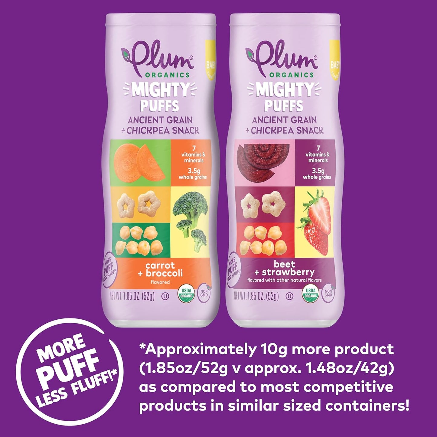 Plum Organics Mighty Puffs 52g