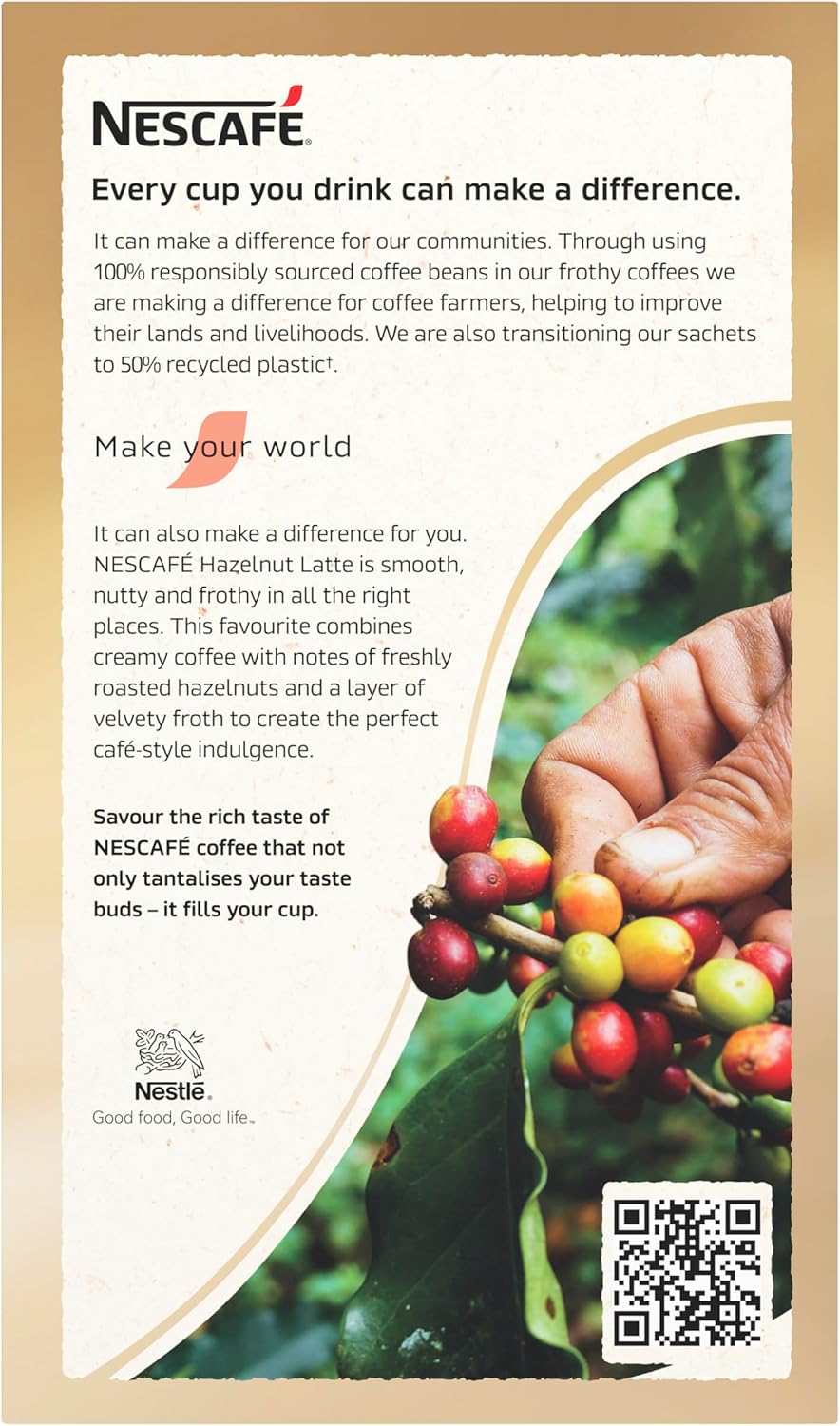 Nescafé Hazelnut Latte, 10 Sachets