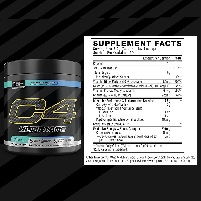 C4 Ultimate Frozen Bombsicle Pre-Workout 400g