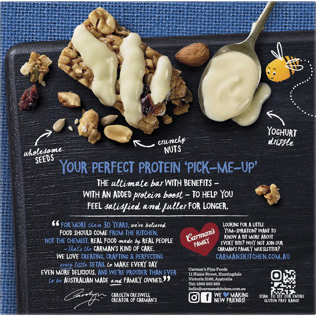 Carman's Protein Bars Greek Style Yoghurt & Berry, 5 Bars
