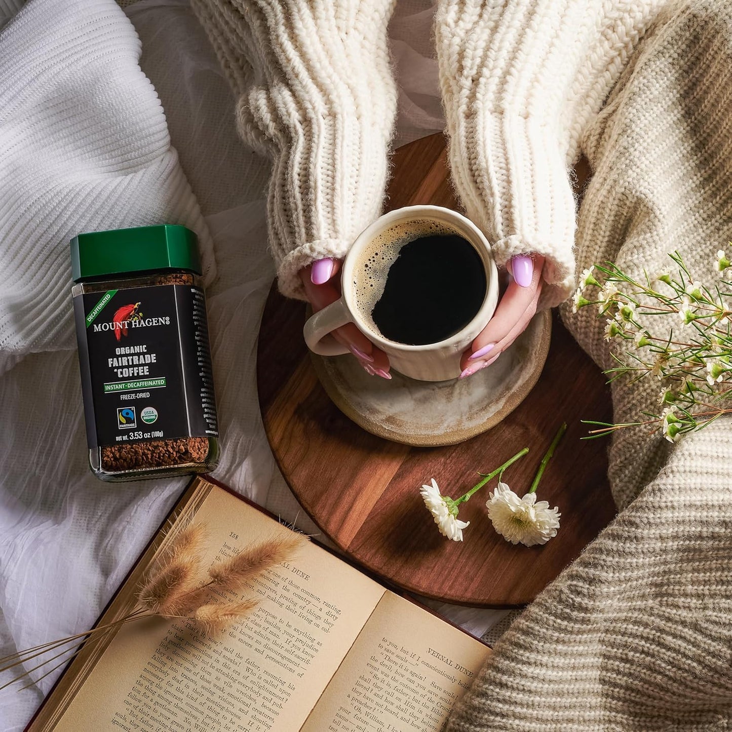Mount Hagen Organic Decaffeinated Instant Coffee 100g