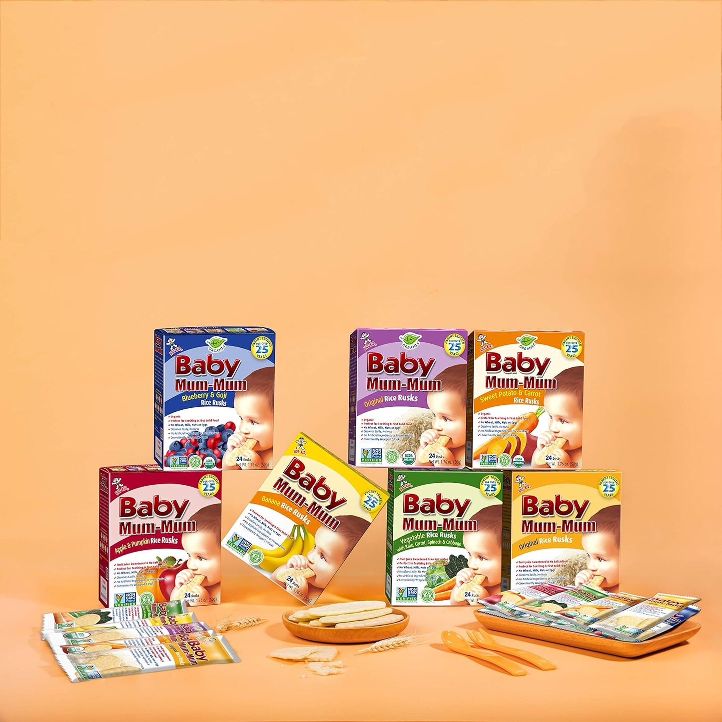 Hot Kid Baby Mum-Mum Organic Gentle Teething Wafers 50g