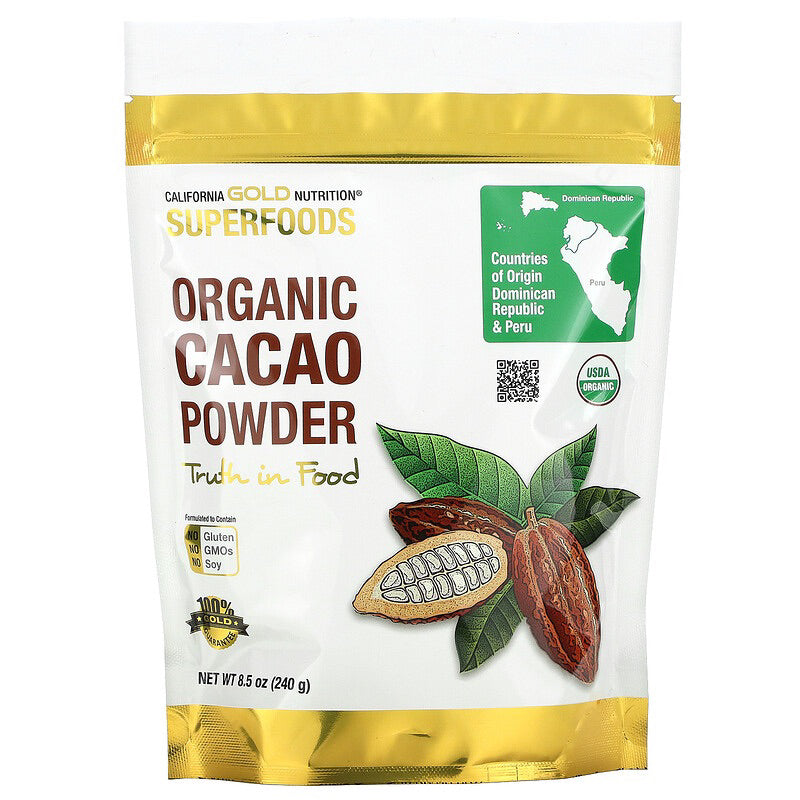 California Gold Nutrition Organic Cacao Powder 240g