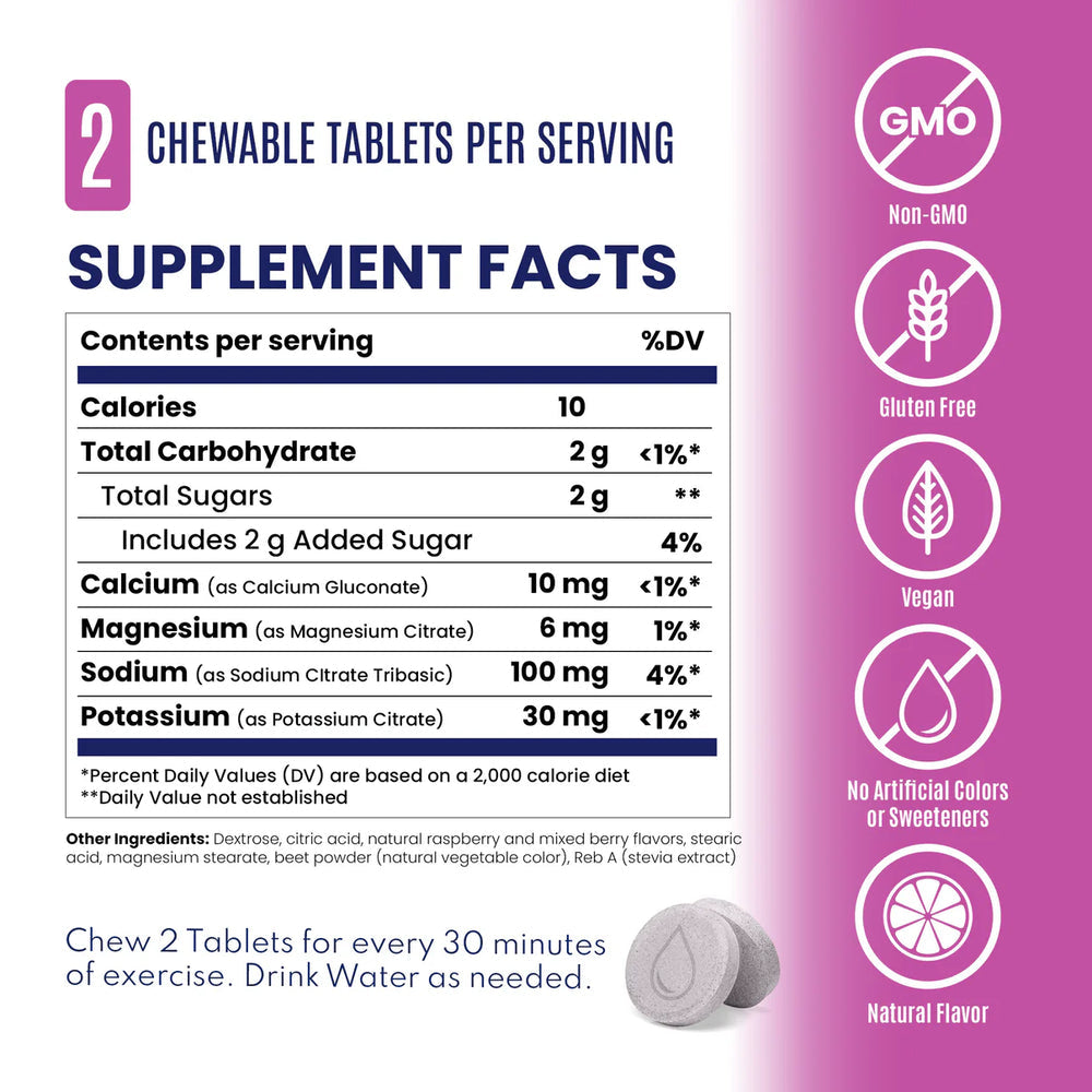 SaltStick FastChews Chewable Electrolytes, 50 Tablets