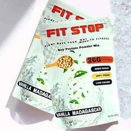 Fit Stop Vanilla Madagascar Soy Protein Powder Mix 480g