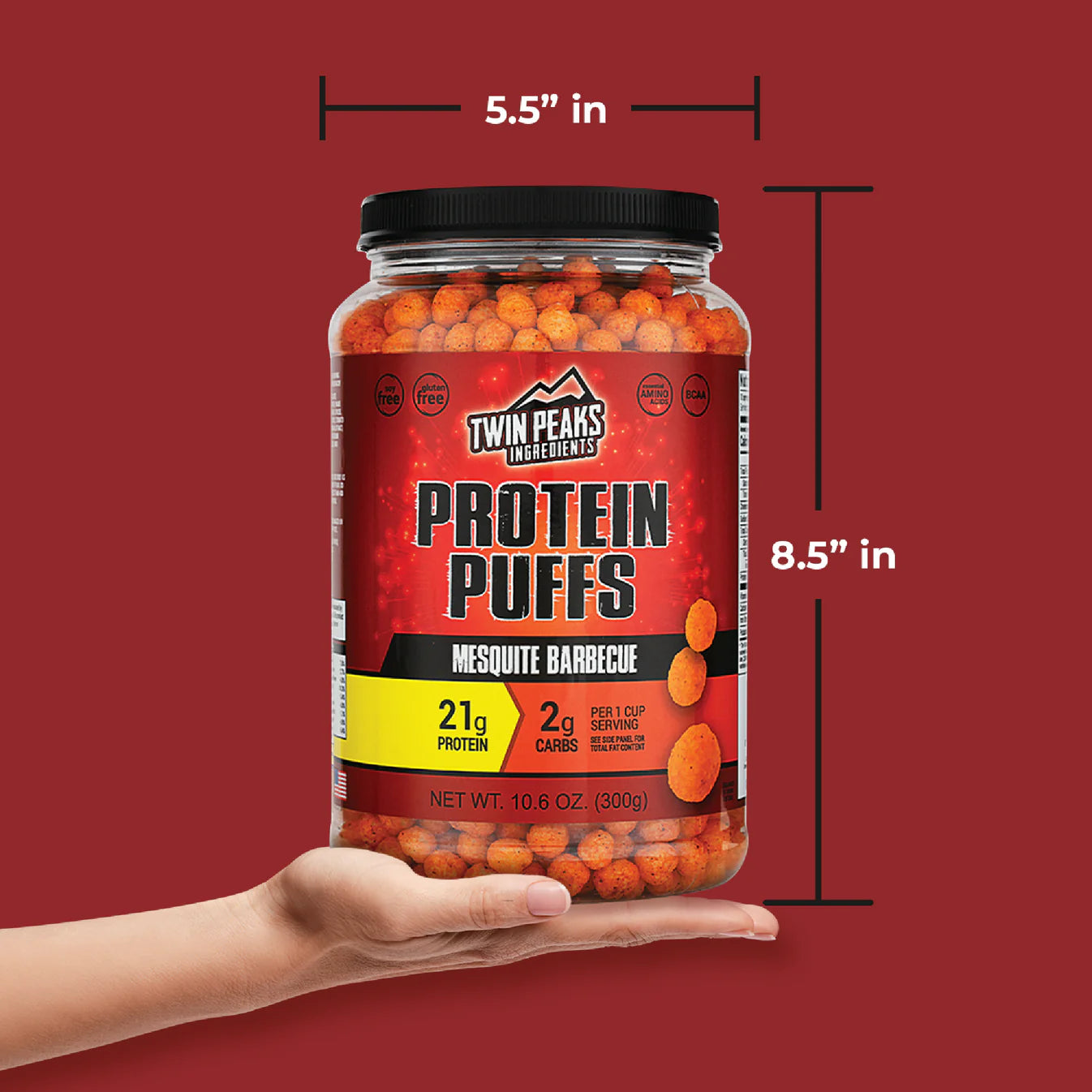 Twin Peaks Mesquite BBQ Protein Puffs 300g