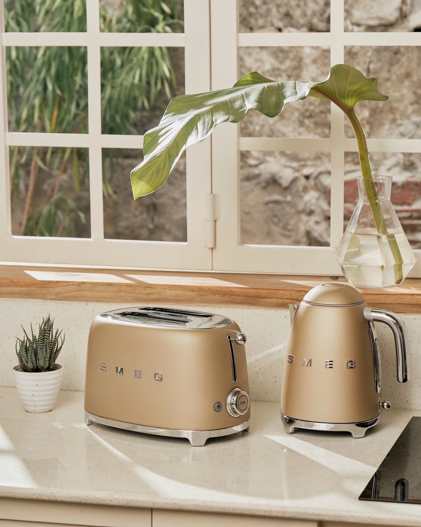 Smeg Champagne Matte Toaster