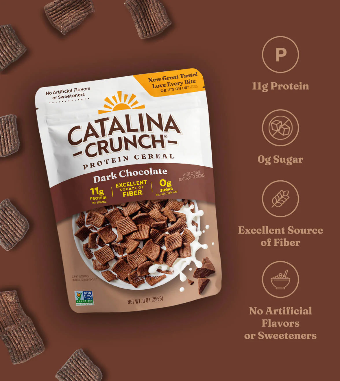 Catalina Crunch Dark Chocolate Protein Cereal 255g