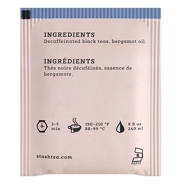 Stash Decaf Earl Grey Black Tea, 20 Tea Bags