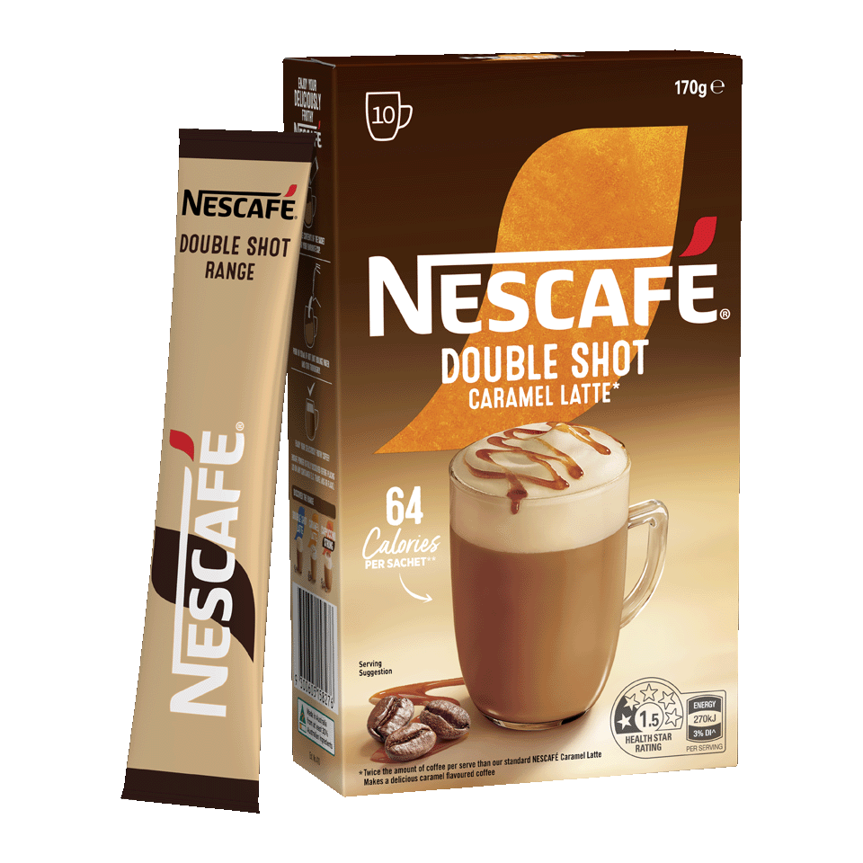 Nescafé Double Shot Caramel Latte, 10 Sachets