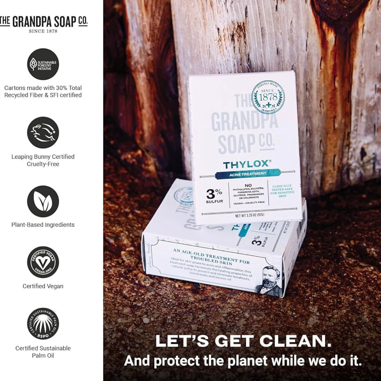 The Grandpa Soap Co. Thylox Acne Treatment Bar 92g