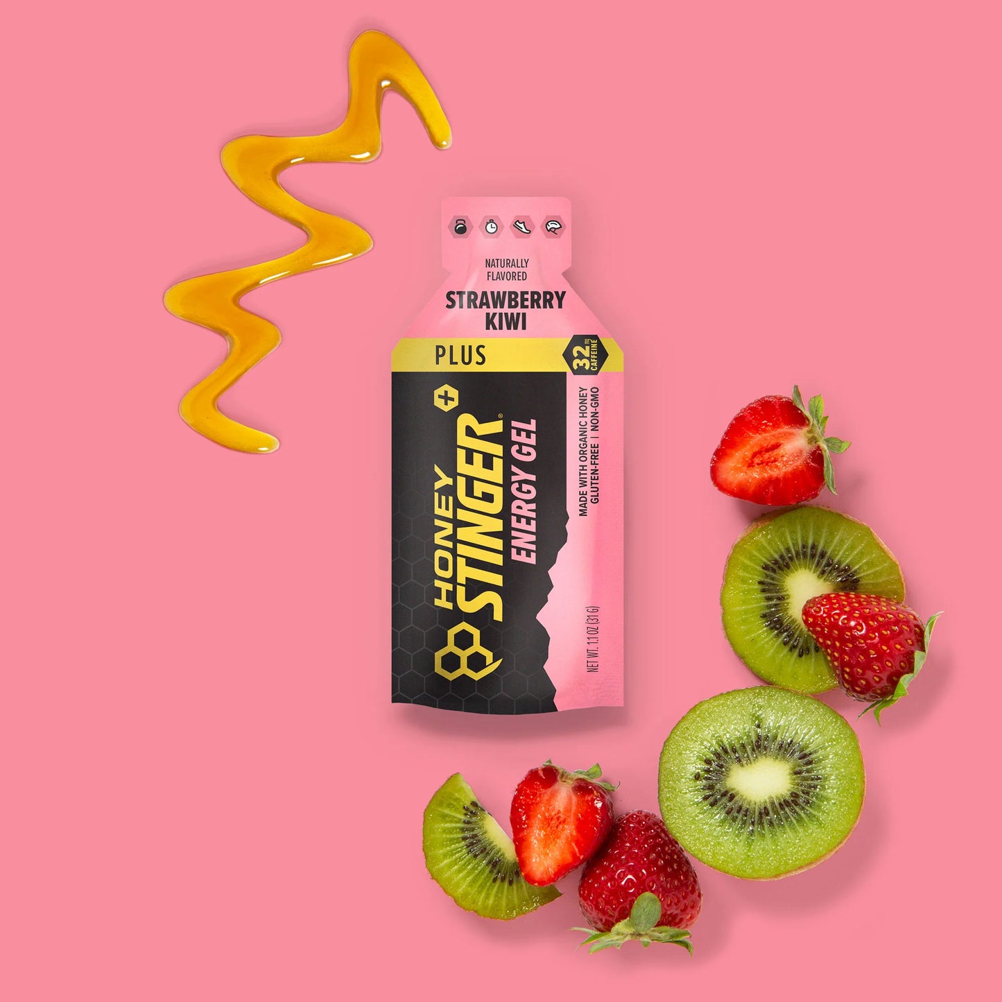 Honey Stinger Strawberry Kiwi Caffeinated Energy Gel 31g