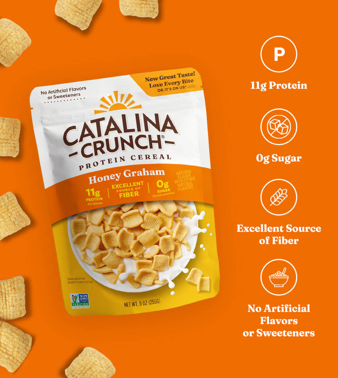 Catalina Crunch Honey Graham Protein Cereal 255g