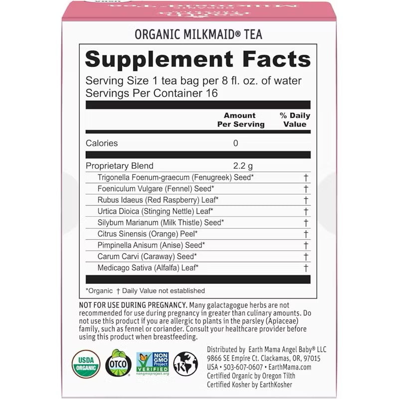 Earth Mama Organic Milkmaid Tea, 16 Tea Bags
