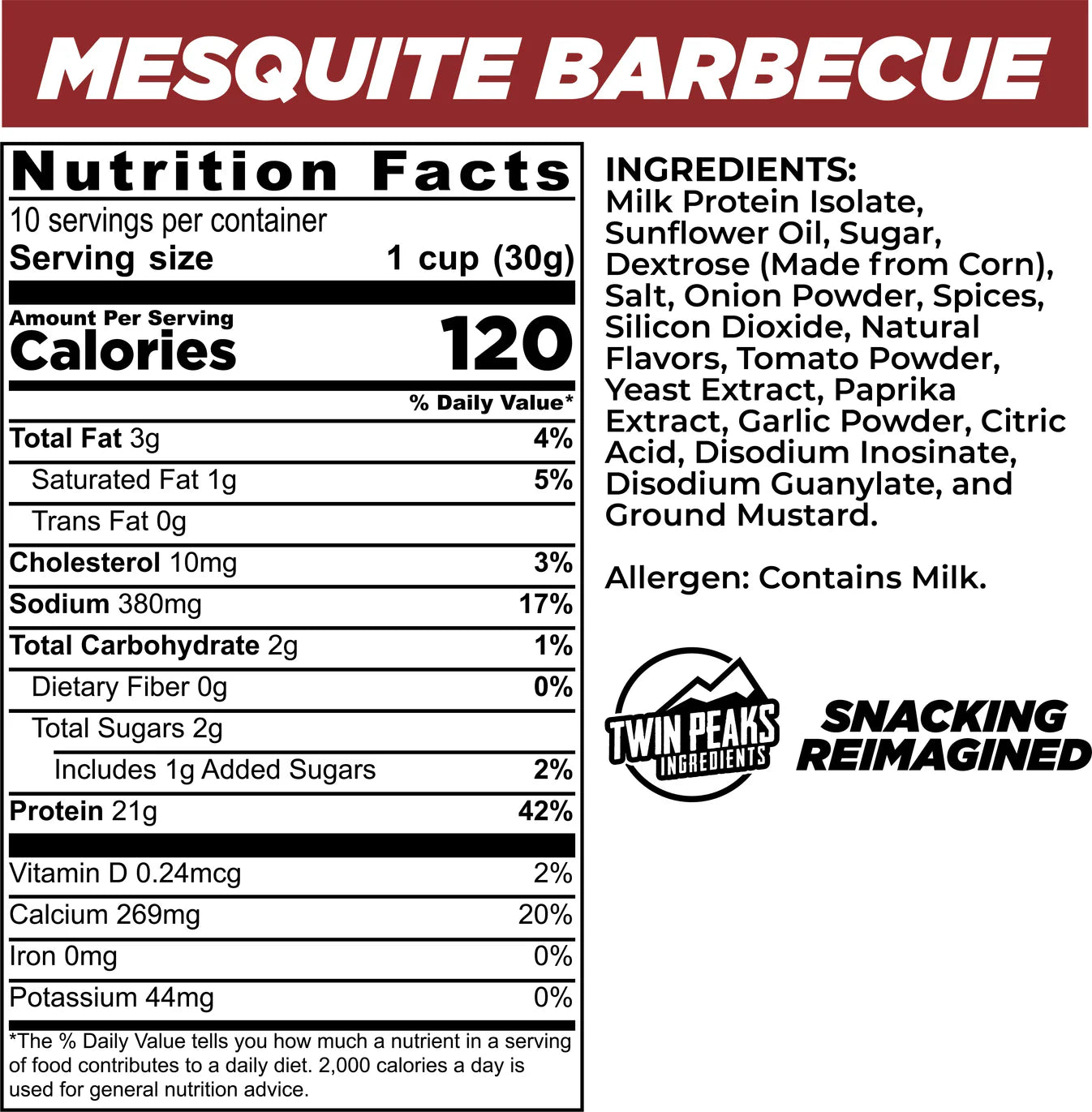 Twin Peaks Mesquite BBQ Protein Puffs 300g