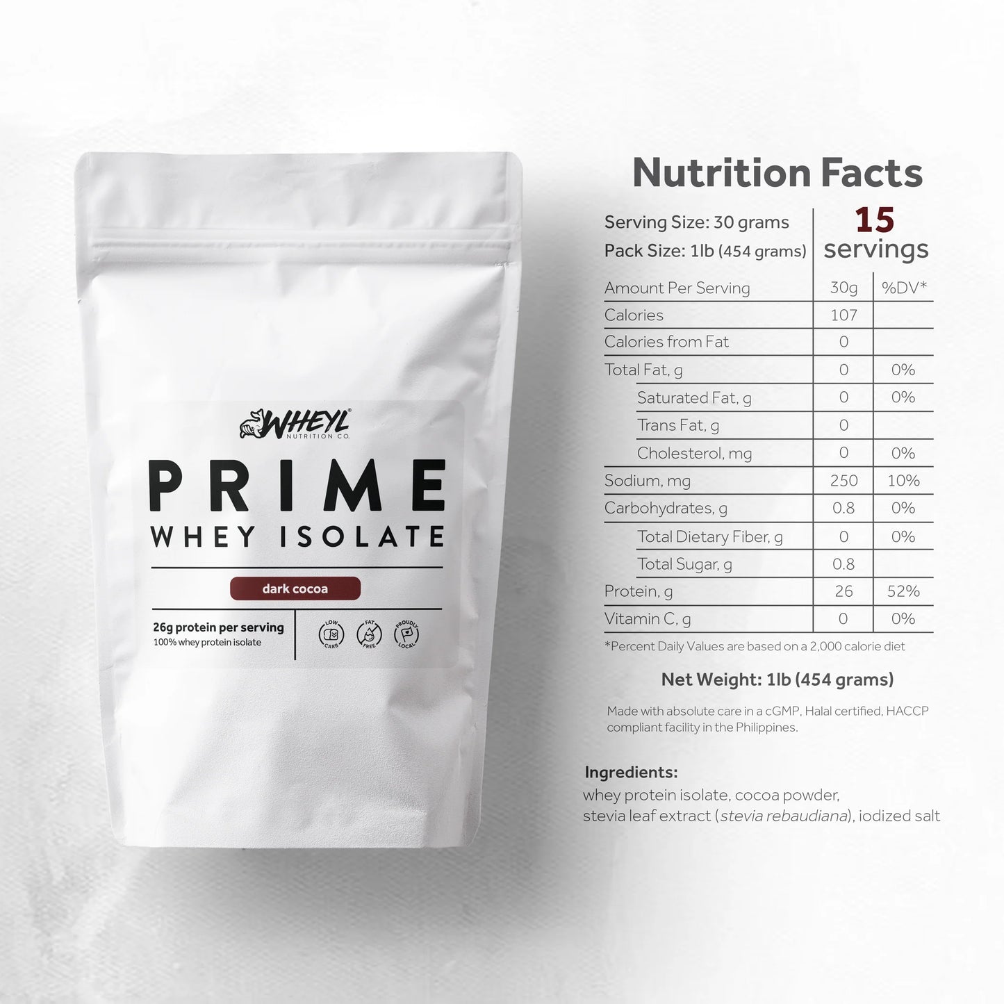Wheyl Prime Dark Cocoa Whey Isolate