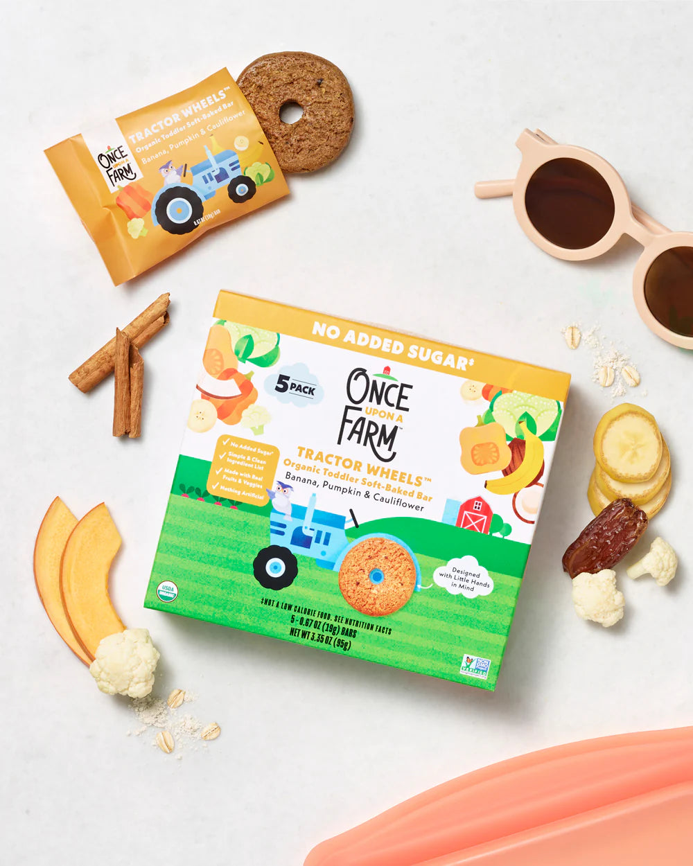 Once Upon A Farm Tractor Wheels Organic Soft-Baked Bar 95g