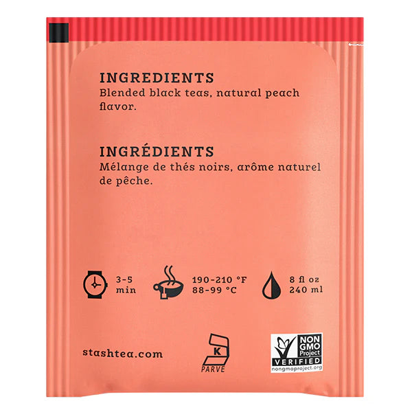 Stash Peach Black Tea, 20 Tea Bags