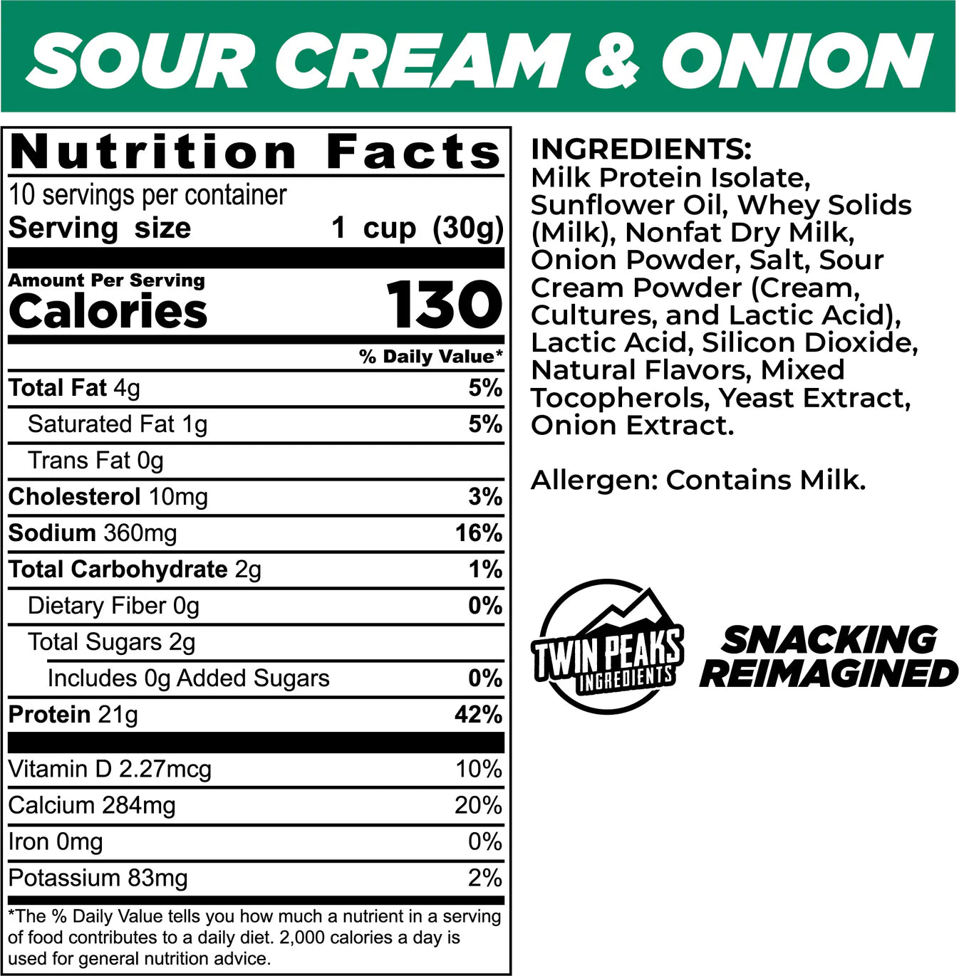 Twin Peaks Sour Cream Protein Puffs 300g