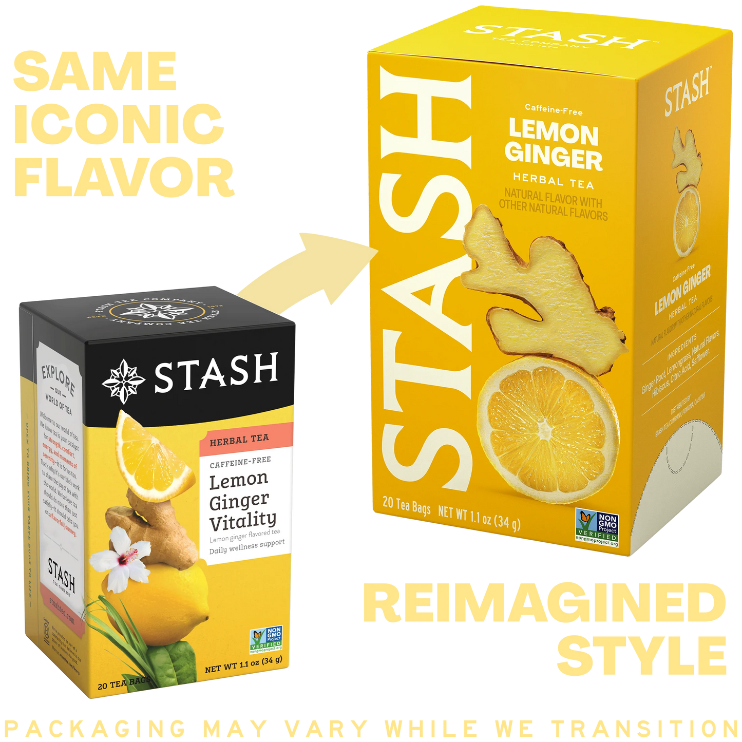 Stash Lemon Ginger Vitality, 20 Tea Bags