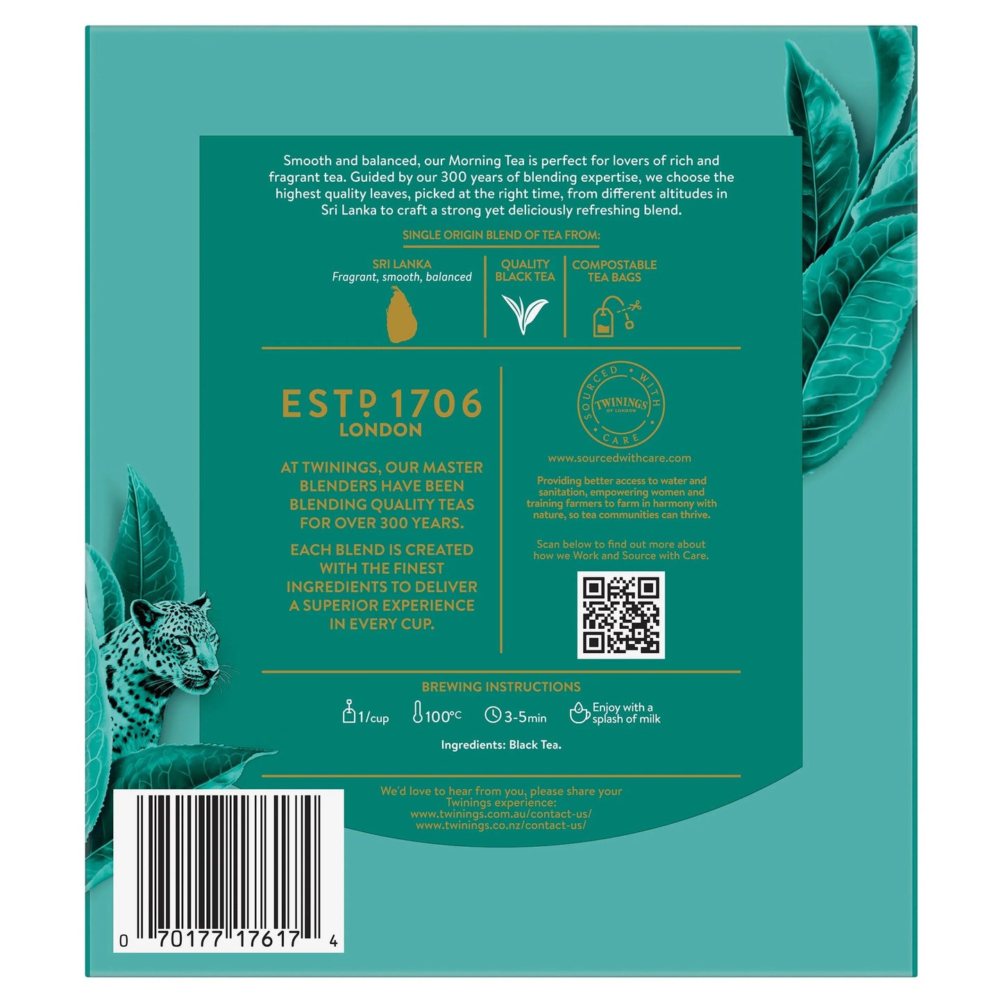 Twinings Ceylon Morning Tea, 100 Bags