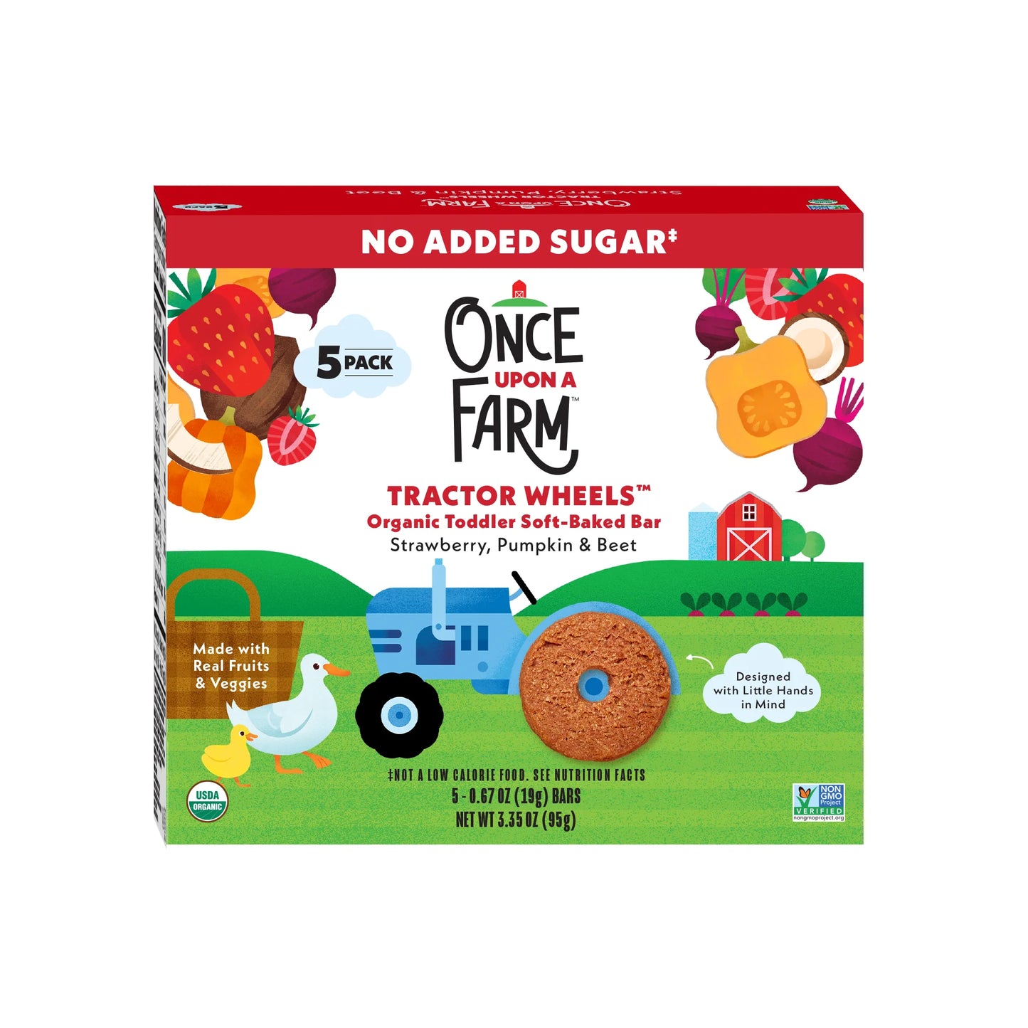 Once Upon A Farm Tractor Wheels Organic Soft-Baked Bar 95g