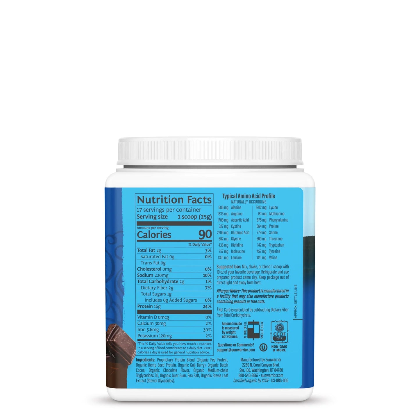 Sunwarrior Chocolate Warrior Blend Protein 425g